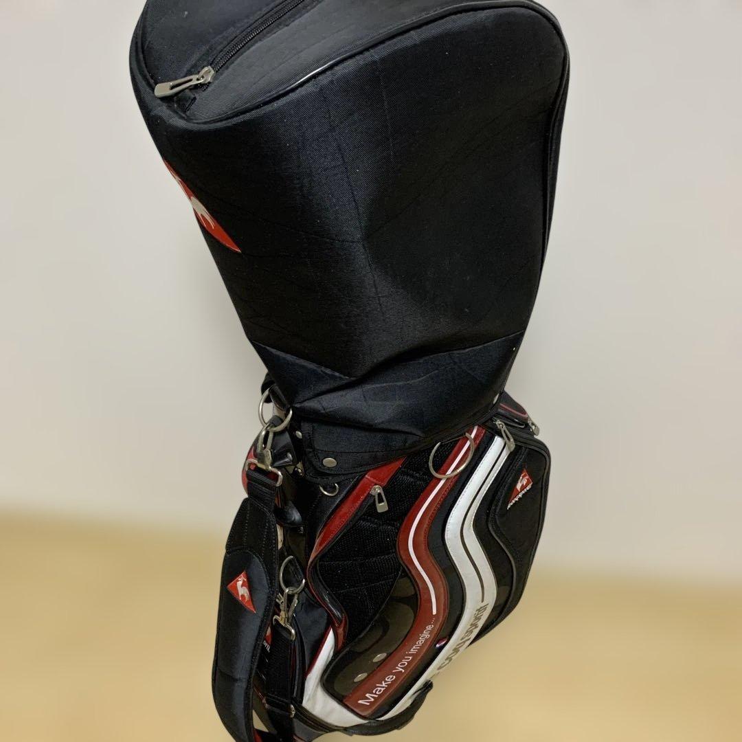 le coq sportif キャディバッグ 黒/赤/白