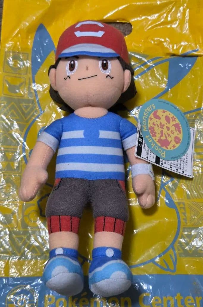 レア　ポケモンキャラクター ぬいぐるみ　サトシ　サン&ムーン 　タグ　セキグチ