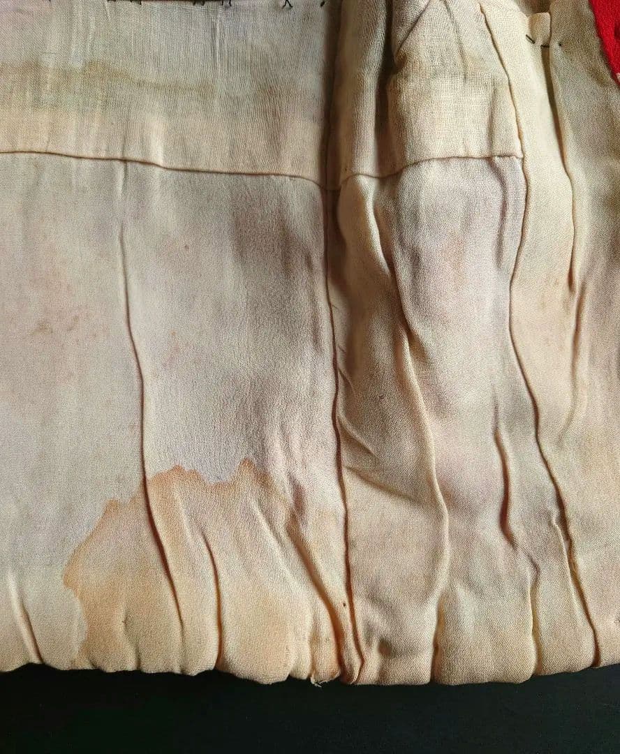 アンティーク　市松人形の着物　大正期の縮緬　袷　比翼付き　袂二枚本仕立て