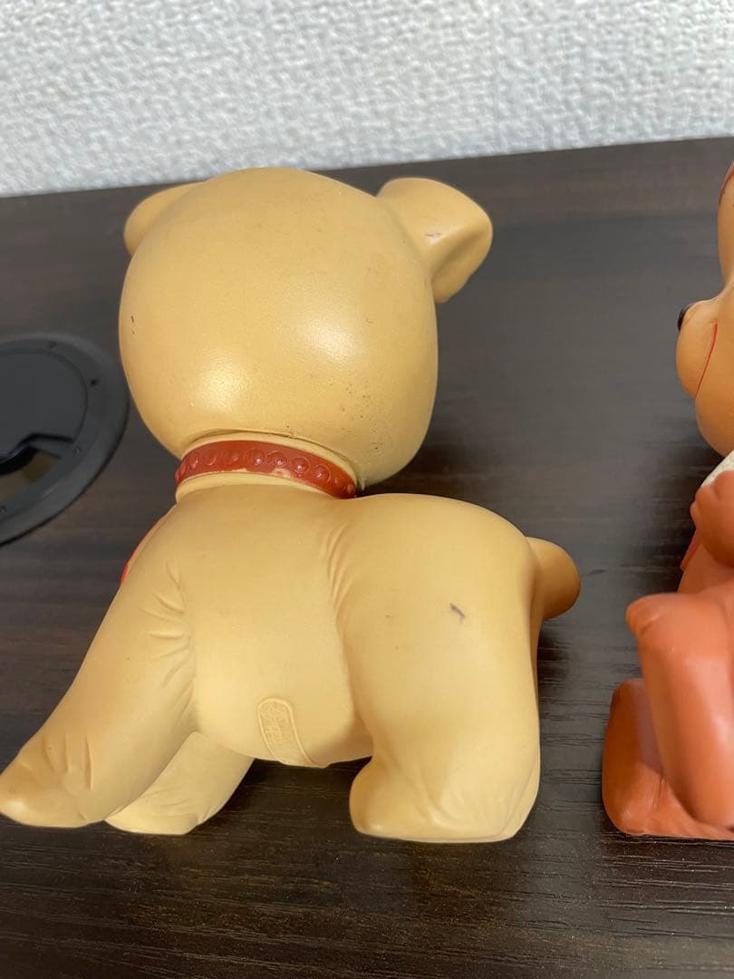 【当時物】昭和レトロ アンティークソフビ貯金箱 農協／農林中金ソフビ貯金箱