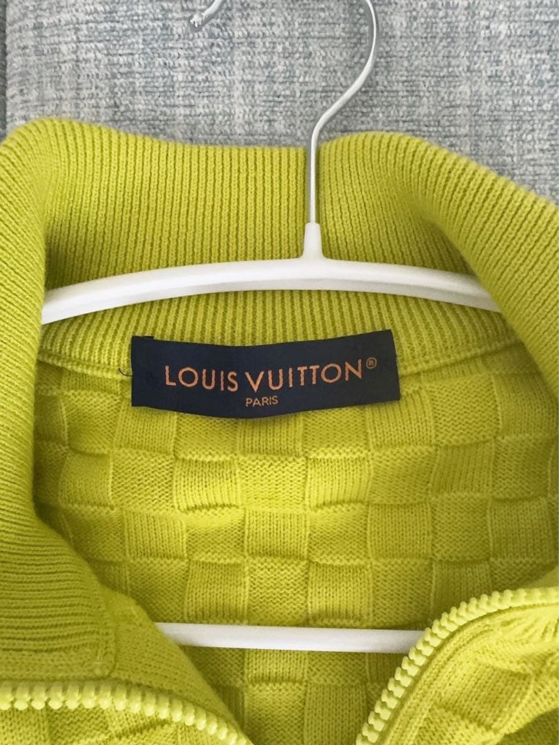 Louis Vuitton メンズ ジップアップニット（ライトグリーン）