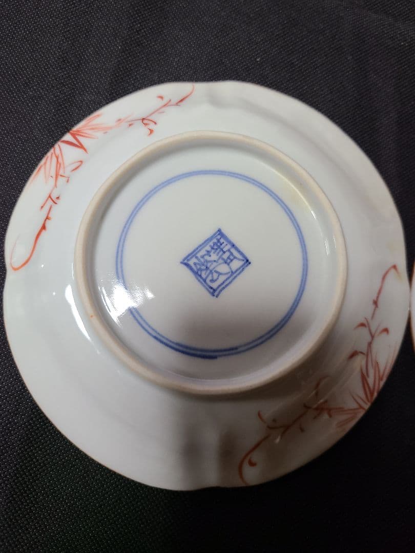 須田菁華造色絵祥瑞花鳥文皿