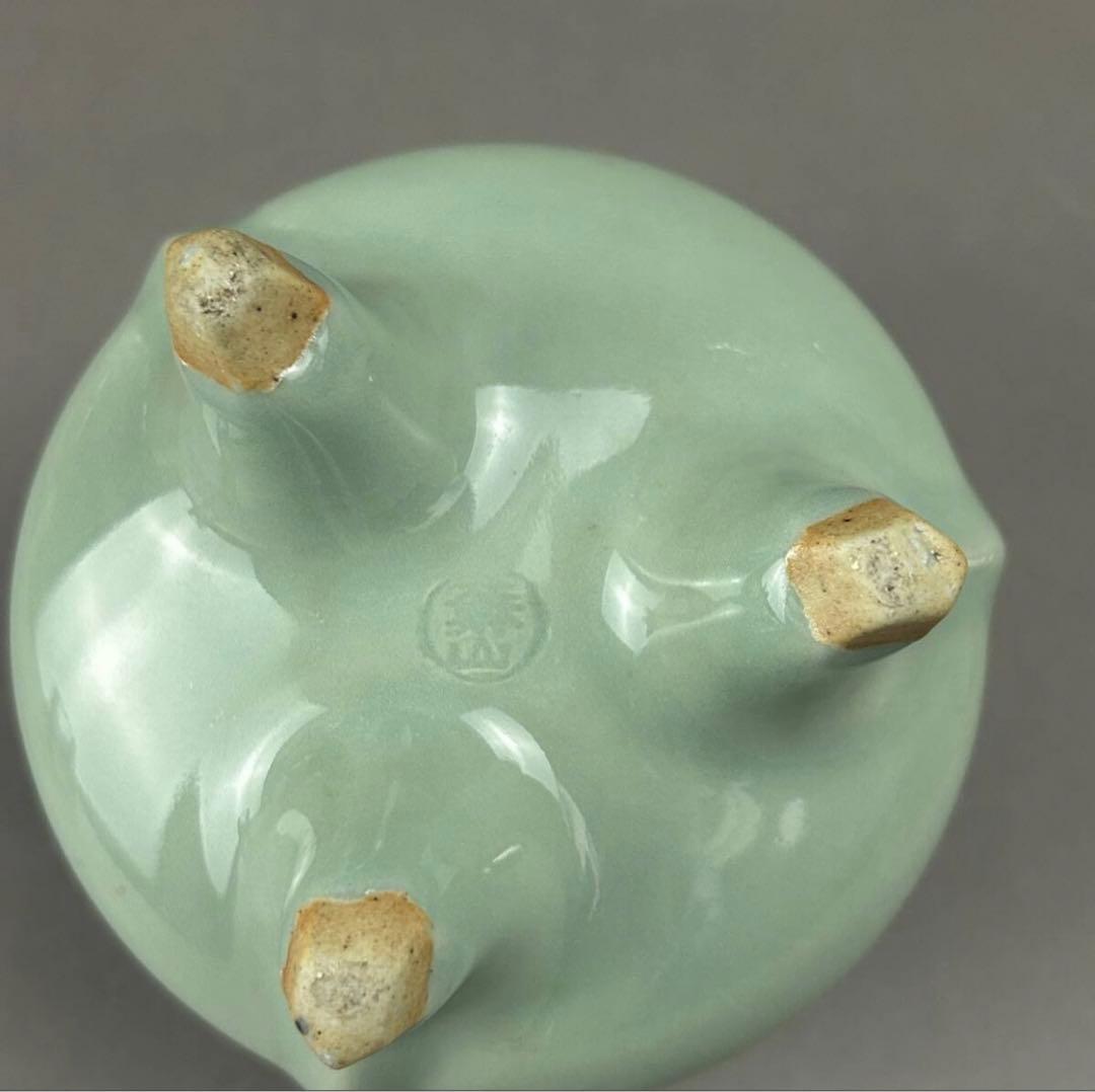 平安蘇山作 青磁香炉 古美術　骨董品　茶道具