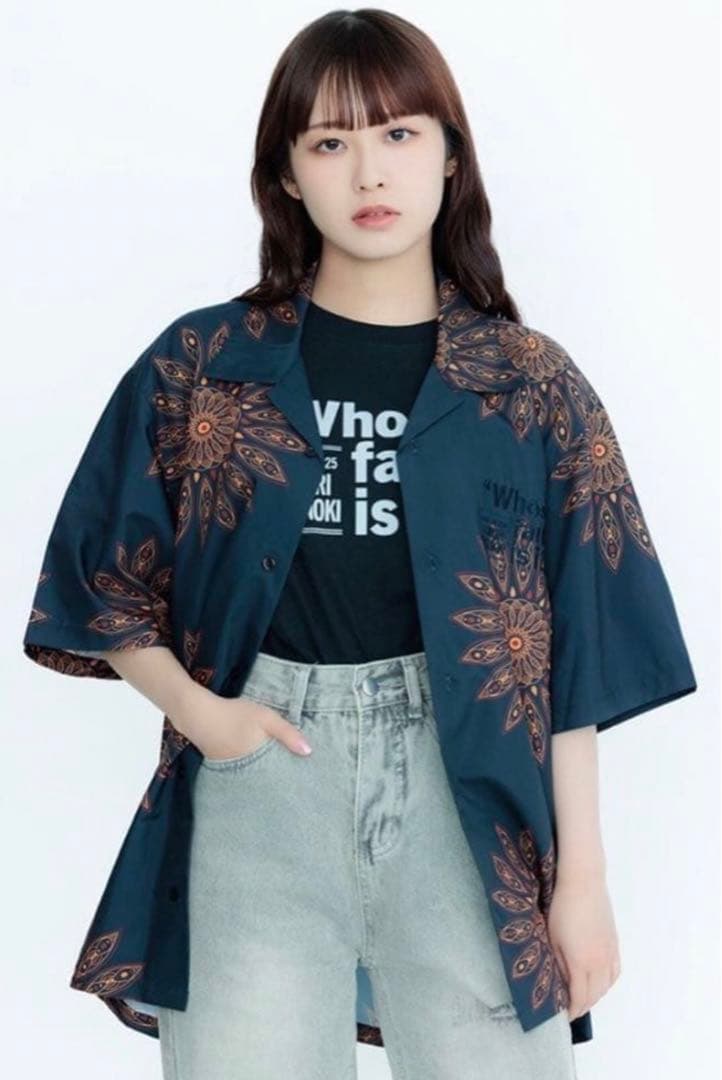 楠木ともり 本人描き下ろし アロハシャツ Mサイズ