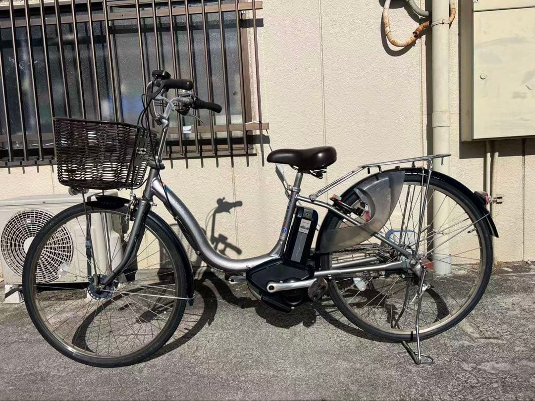 479YAMAHA PAS natura 26インチ電動自転車シルバー