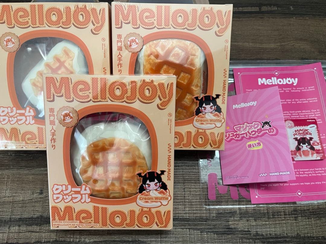 Mellojoy メロジョイ　クリームワッフル(スクエア・まる・さんかく) 3種