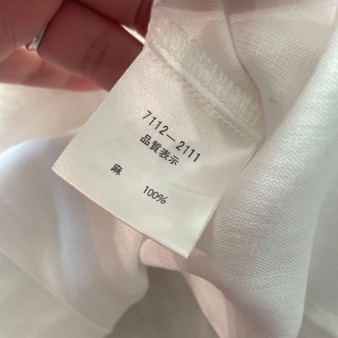 【サイズ2】美品　Castelbajac カラーブロックシャツ 麻100%