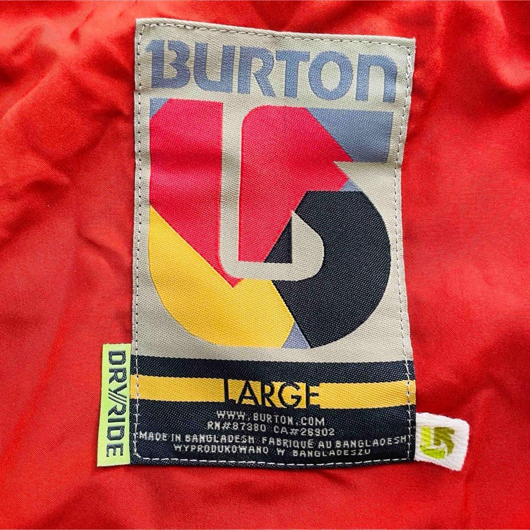 6658【美品】バートン　ジャケット　メンズ スノボウェア　ストライプ　グレー