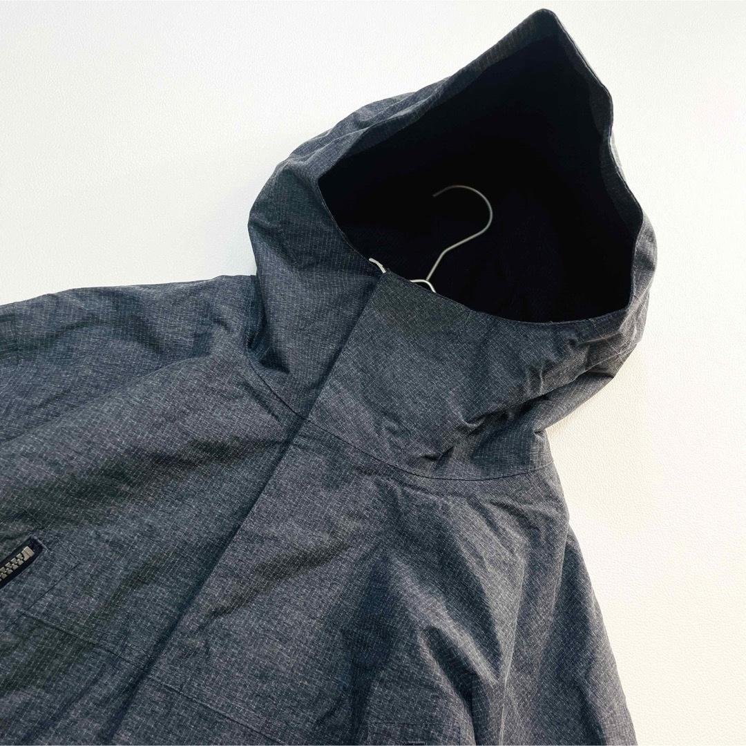 6658【美品】バートン　ジャケット　メンズ スノボウェア　ストライプ　グレー