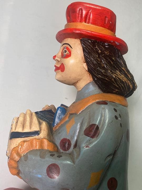 Q 1点物　輸入　大型　彫刻　ヴィンテージ　ピエロ