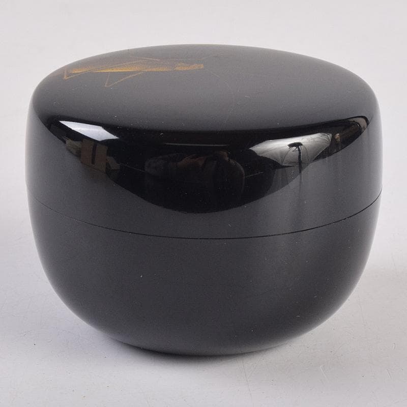 茶道具　輪島塗　文化功労者　三谷吾一作　虫沈金　棗　共布共箱　Y　R8856