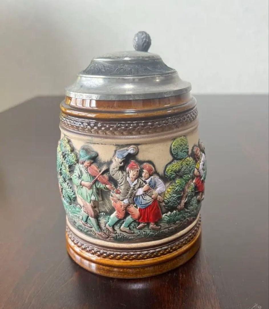 ドイツ土産　ビアジョッキ　ビアマグ　置物　陶器　アンティーク