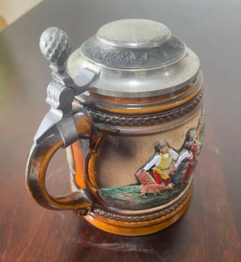 ドイツ土産　ビアジョッキ　ビアマグ　置物　陶器　アンティーク
