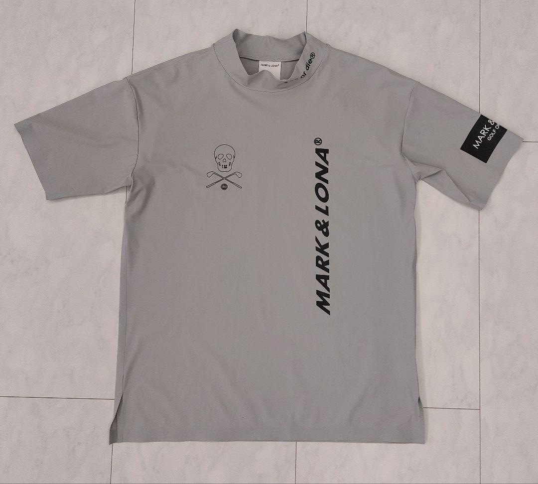 美品　マークアンドロナ　モックネック　半袖 メンズ　ゴルフ　46　マーク&ロナ