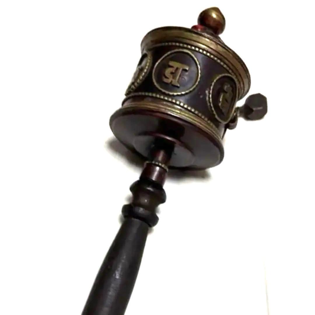 アンティーク マニ車 金属製 木製