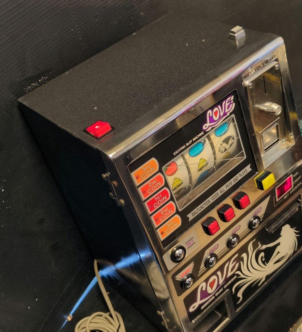卓上ミニスロット「LOVEラブ」レトロゲーム機 卓上ゲーム レア希少 カギ無し