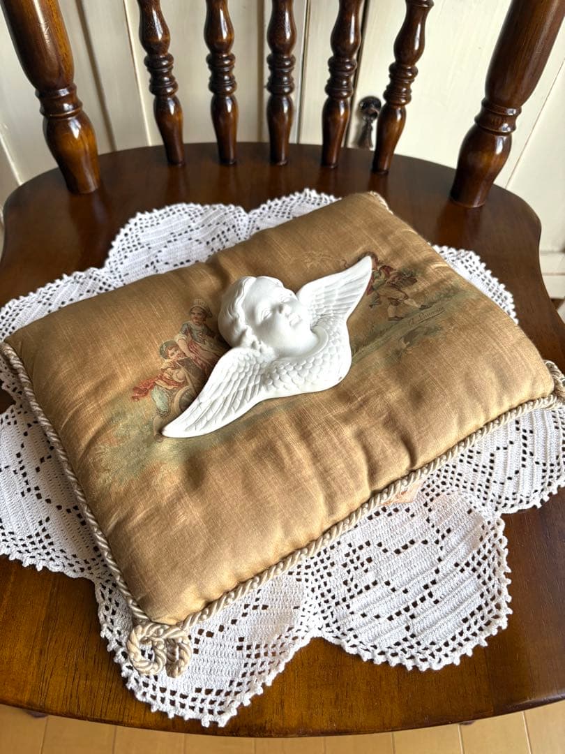 ♡ フランスアンティーク　エンジェルの壁掛け　天使の羽　ビスクドール　コンソール