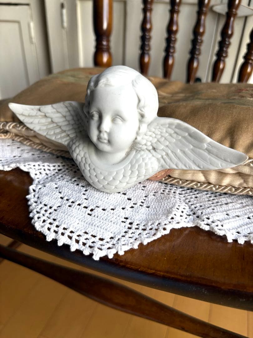 ♡ フランスアンティーク　エンジェルの壁掛け　天使の羽　ビスクドール　コンソール