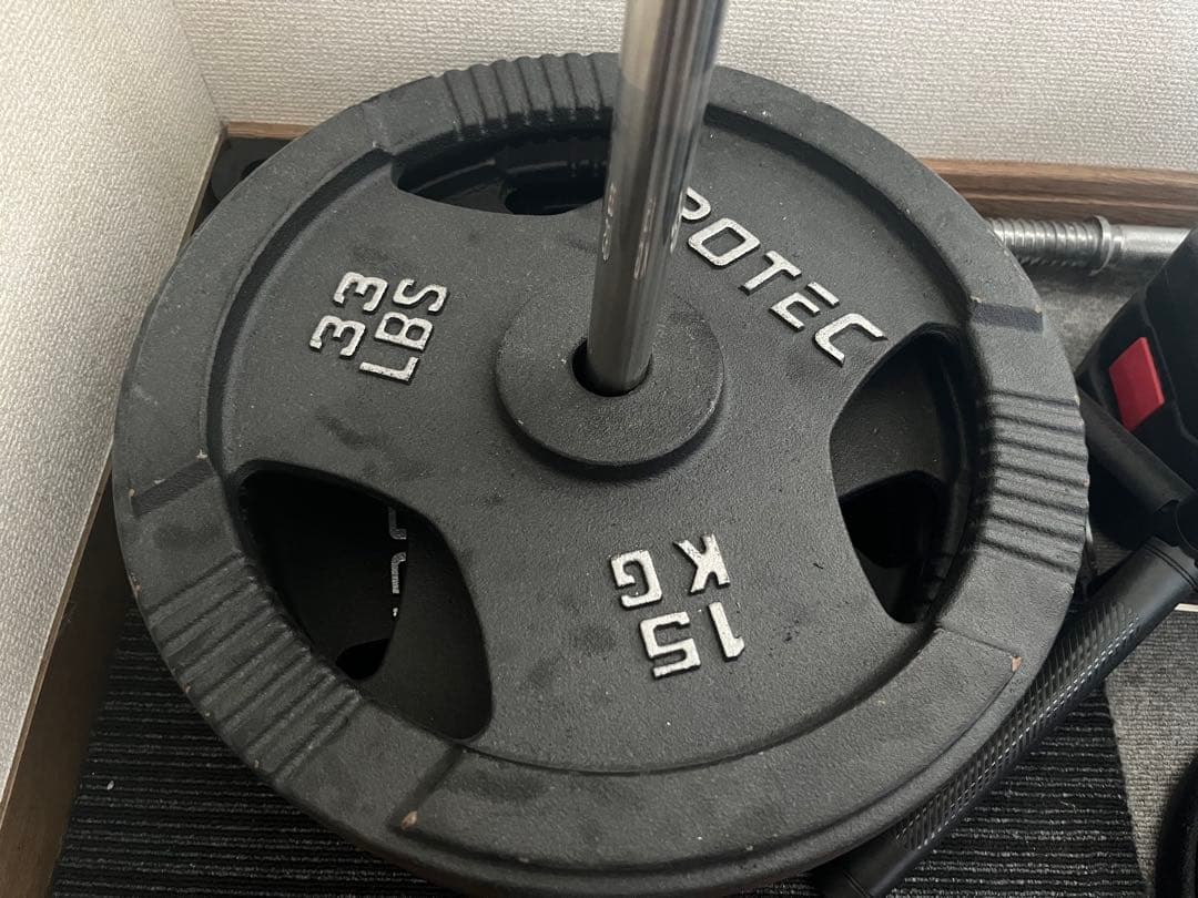 バーベルプレート　15kg ２枚 IROTEC 28mm