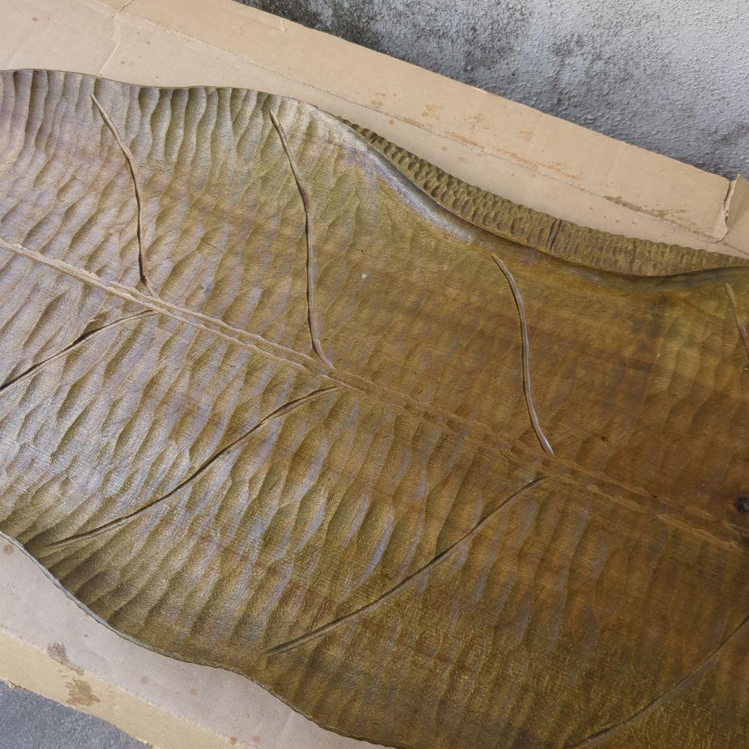 骨董 葉盆 大葉盆 特大 大サイズ 木製 茶道具 煎茶 抹茶 お点前 紙箱