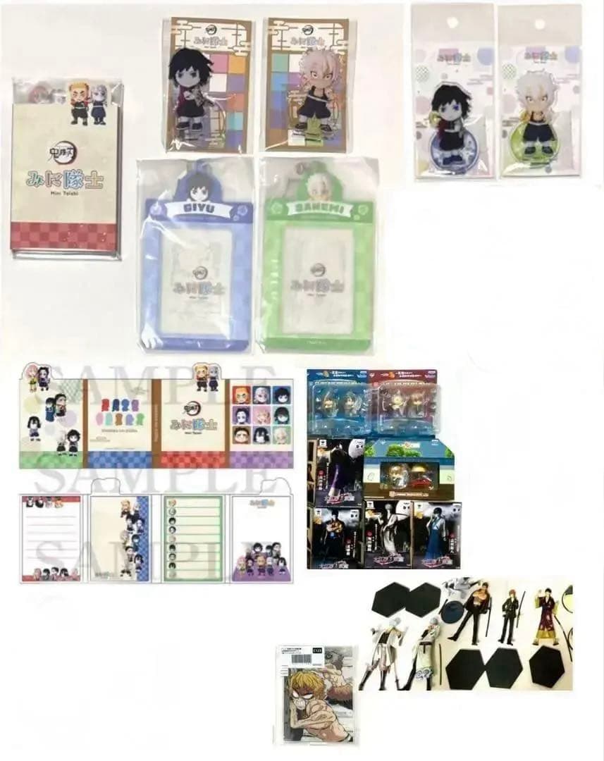 鬼滅の刃 みに隊士 アクリルスタンド カードホルダー パタパタメモ帳　義勇実弥
