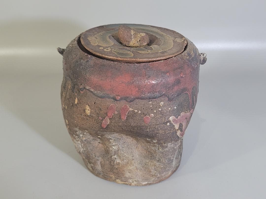 古美術 茶道具 古志賀焼 水指 時代物 DT164