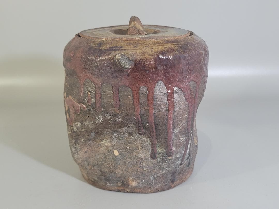 古美術 茶道具 古志賀焼 水指 時代物 DT164