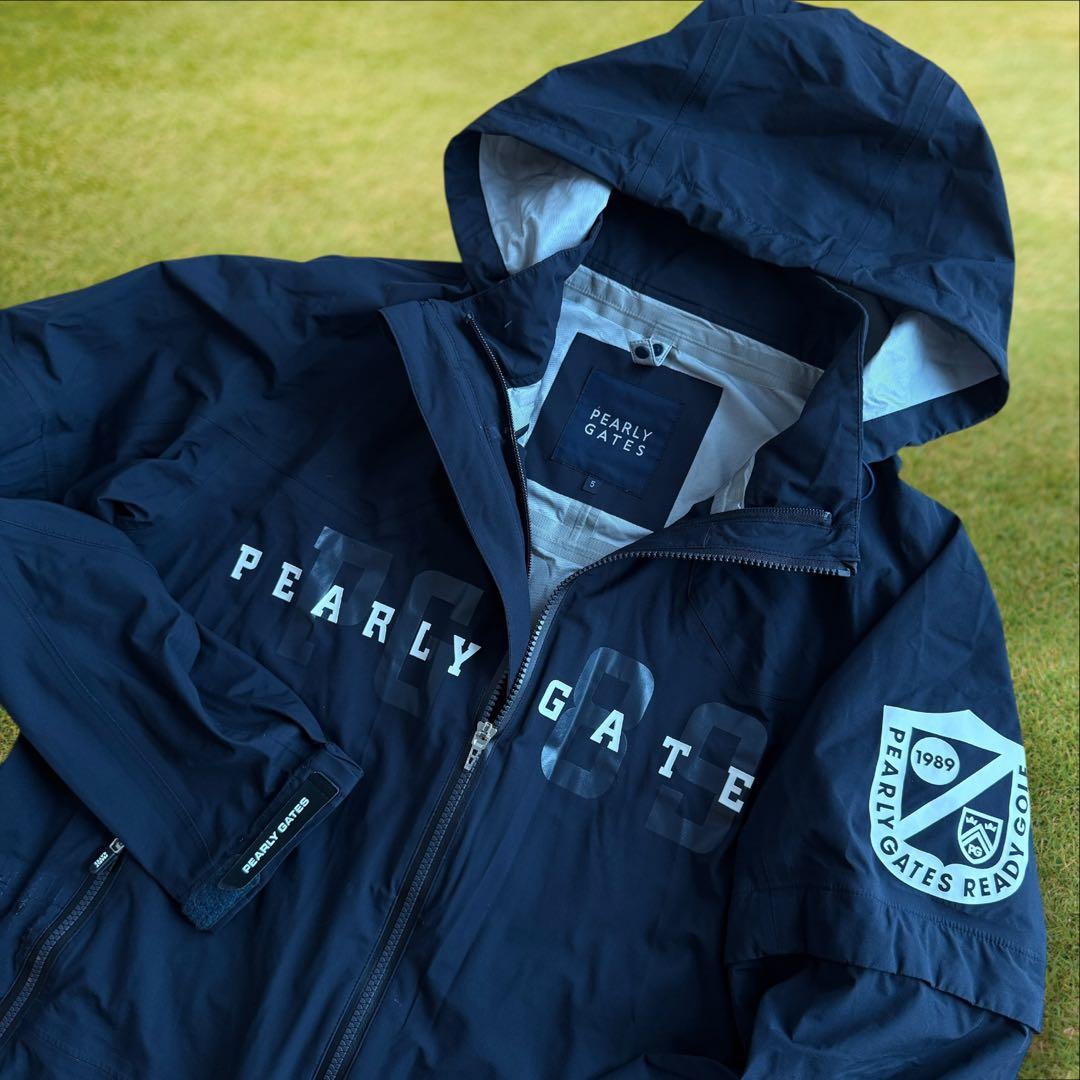 パーリーゲイツ　ジャケット　レイン　2way パーカー　L〜XL相当 紺　濃紺