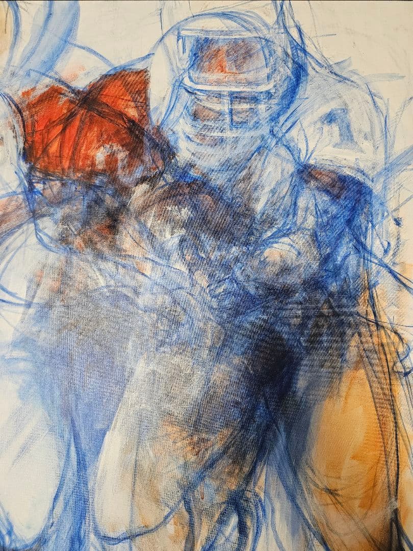 Ralf Augsburger S50号の傑作 躍動感溢れるアブストラクトアート