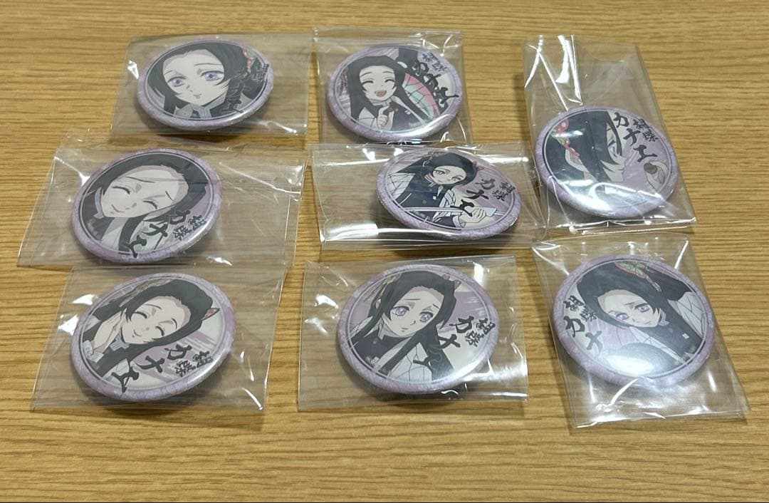 鬼滅の刃 くじ引き44mm缶バッジ 絵巻カフェ 胡蝶カナエ コンプセット