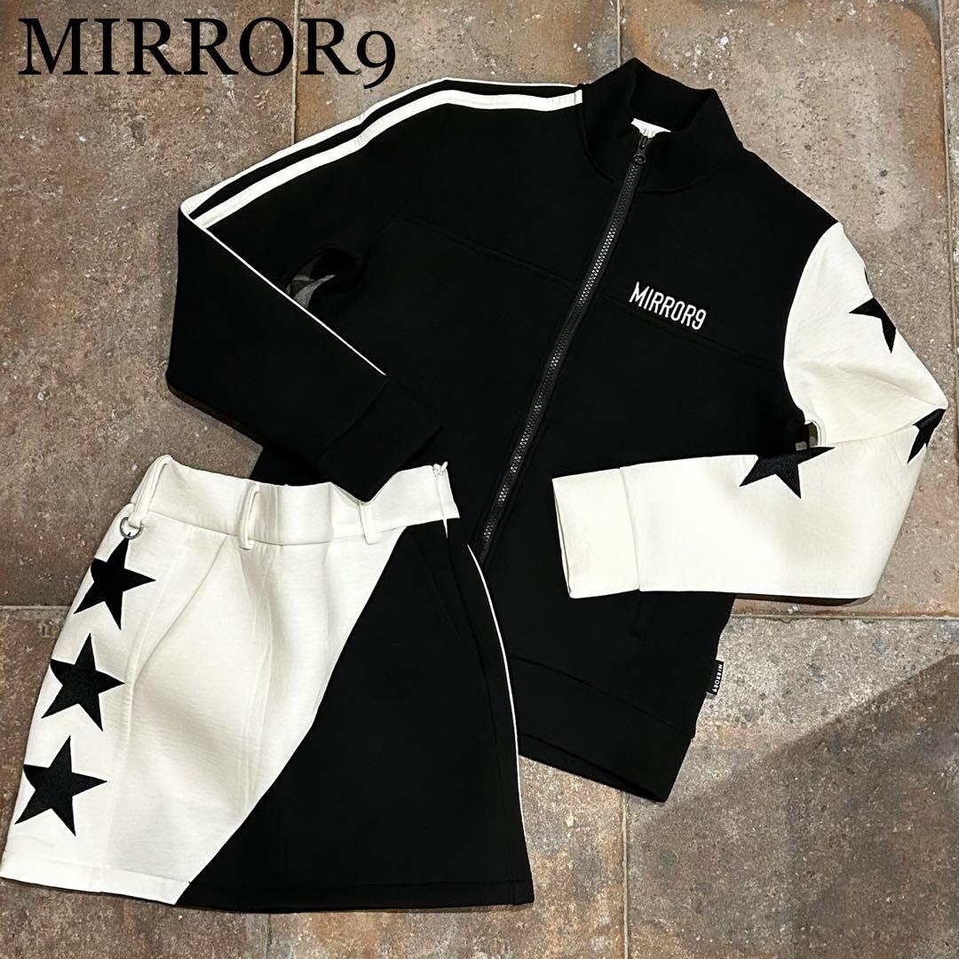 MIRROR9 セットアップ　ジャケット　スカート 星　ブラック　ホワイト