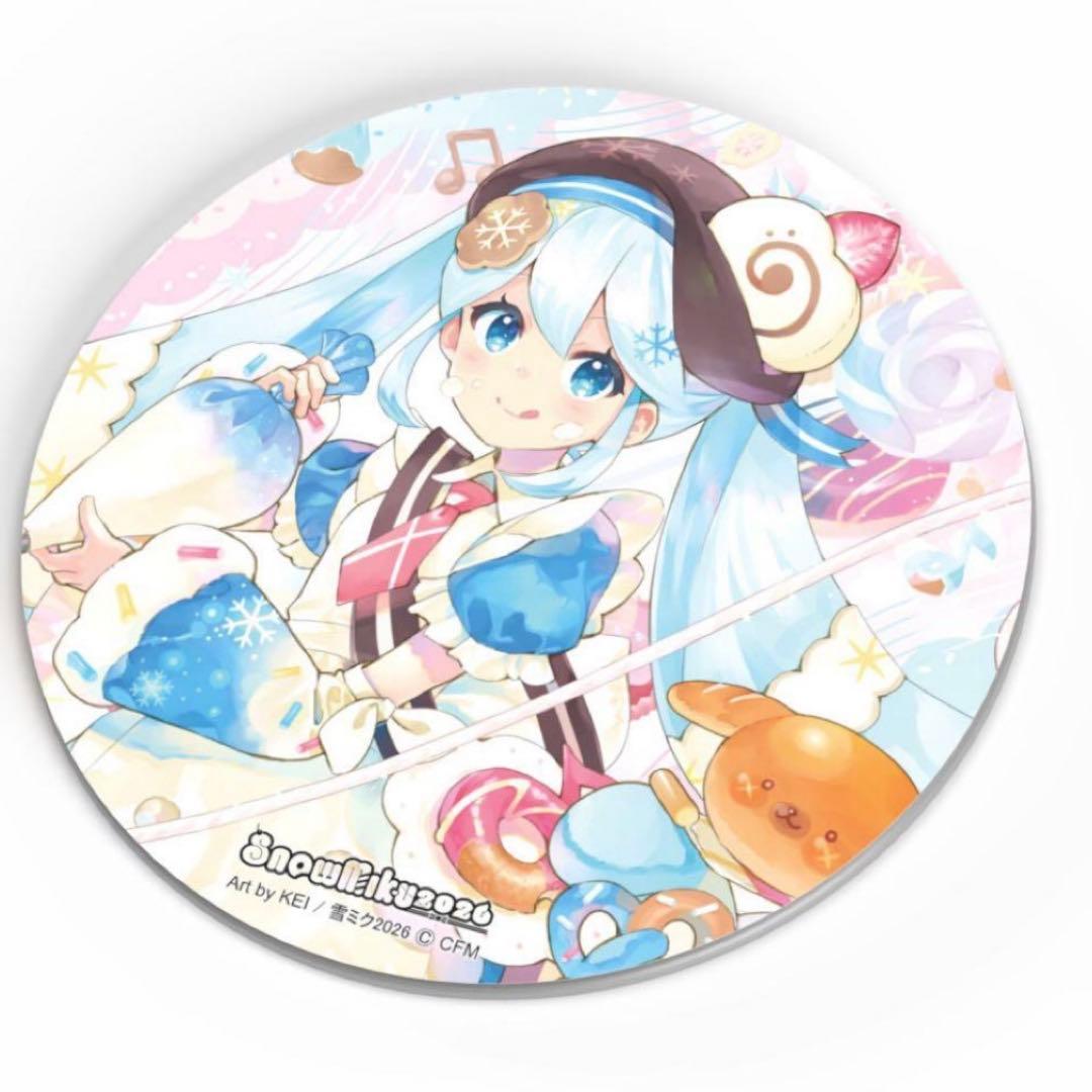 雪ミク　2026 コースターパブミラー ４個セット