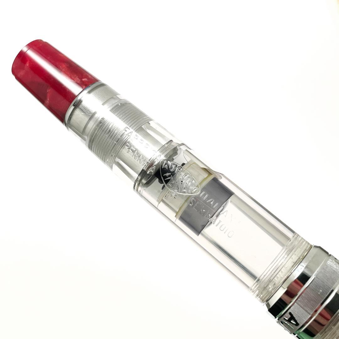 きれい アウロラ 万年筆 限定品 オプティマ デモンストレーター レッド F