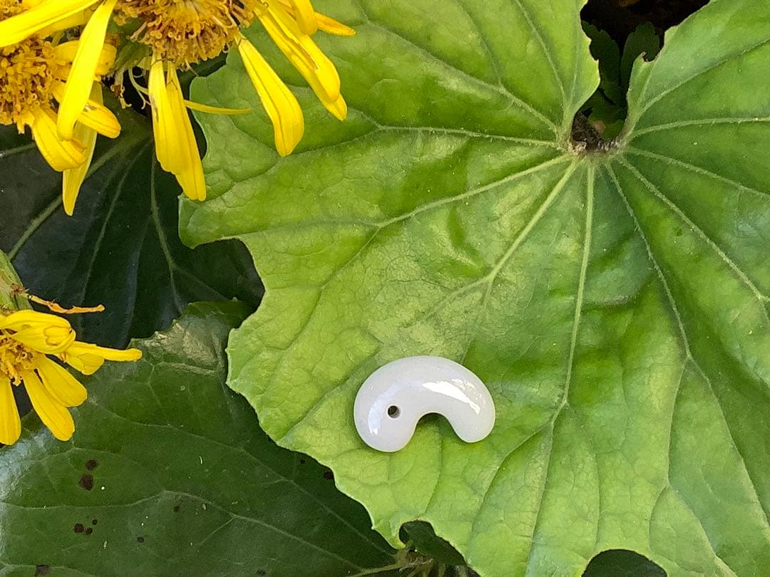 ✳小滝産　高品質*特大プレミア　糸魚川翡翠勾玉　鑑別書付　高価逸品お値引きあり‼️