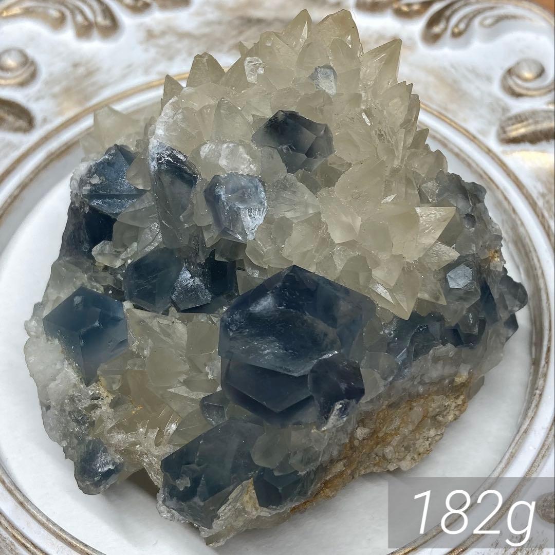 カルサイト　セレスタイン　共生鉱　アフガニスタン　182g セレスタイト