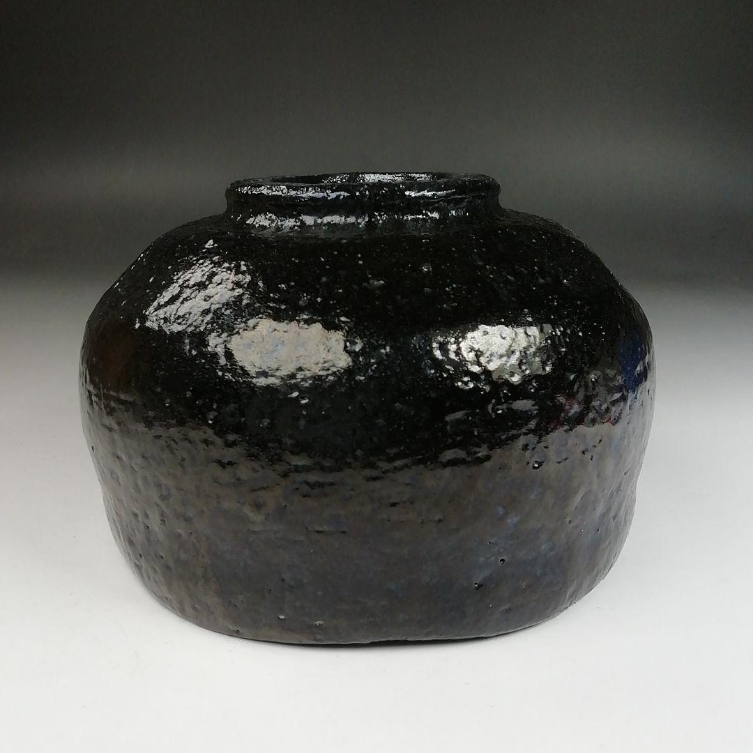 Ｔ８２５　茶碗　『大樋焼』『大樋　黒茶碗』『松雲窯　泉喜泉 作』　共箱　茶道具