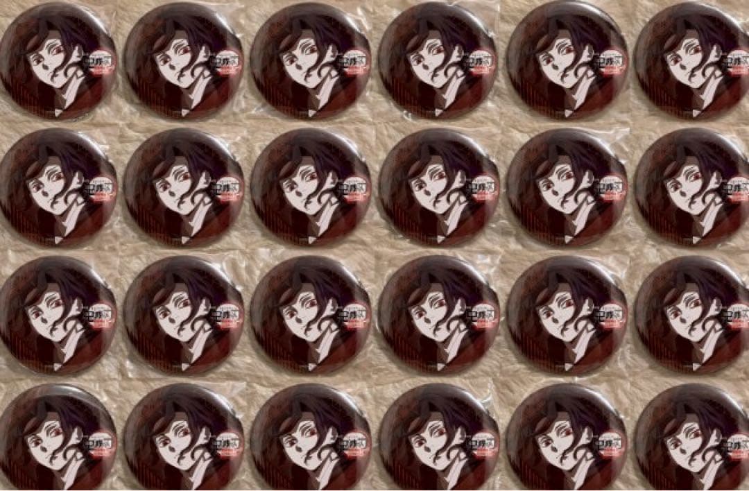 鬼滅の刃 ダイニング 箔押しチェキ風ブロマイド 缶バッジ 鬼舞辻無惨 30個