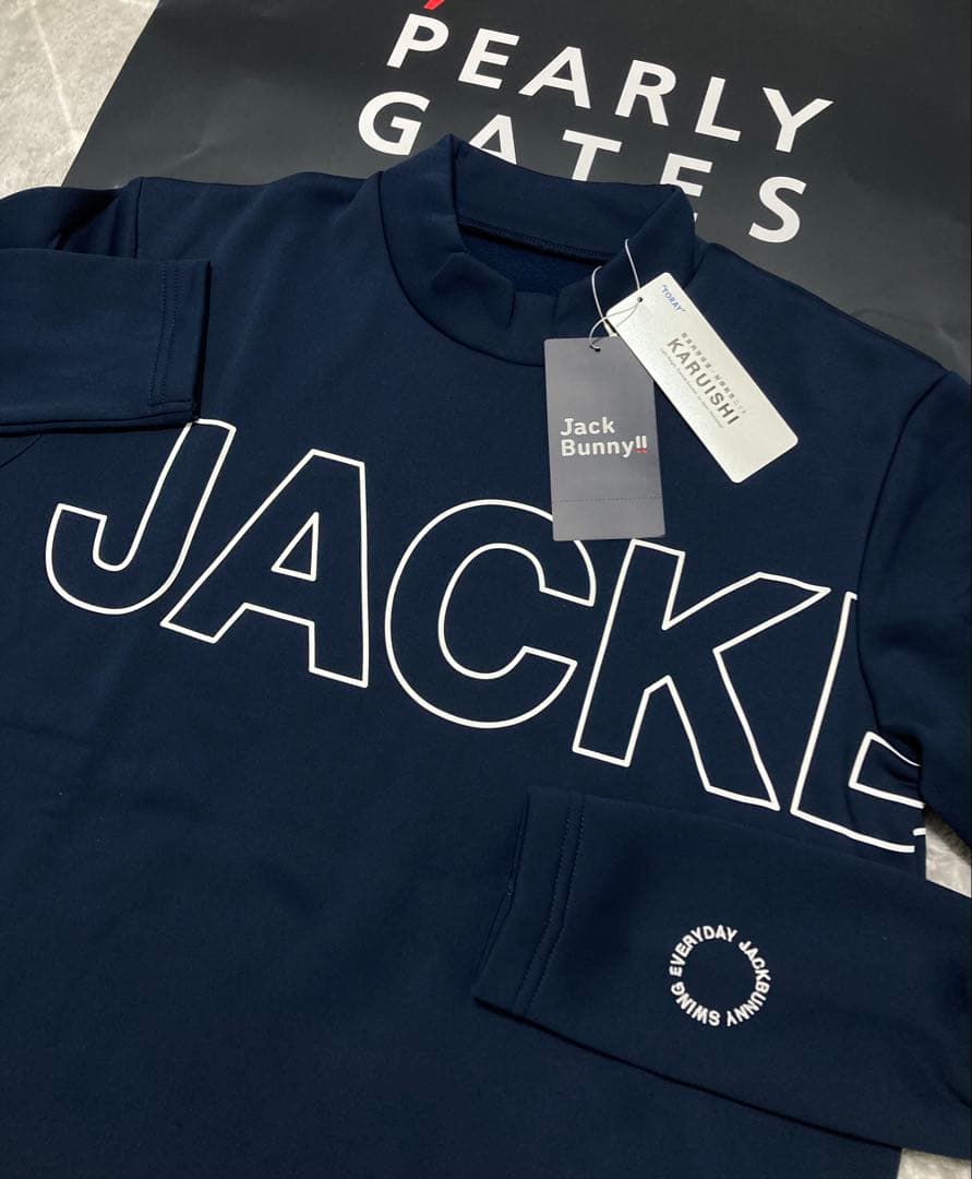 新品 パーリーゲイツ ジャックバニー KARUISHI カットソー(5)L/紺