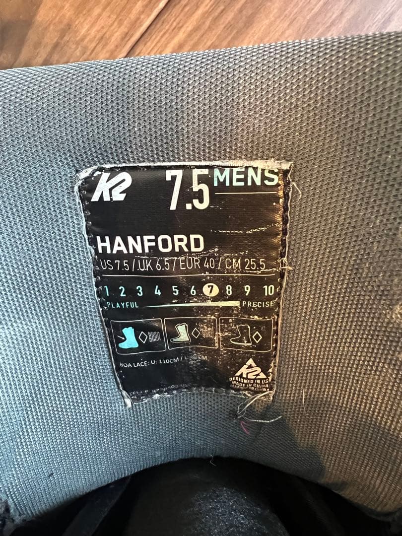 K2 HANFORD 25.5 スノーボードブーツ