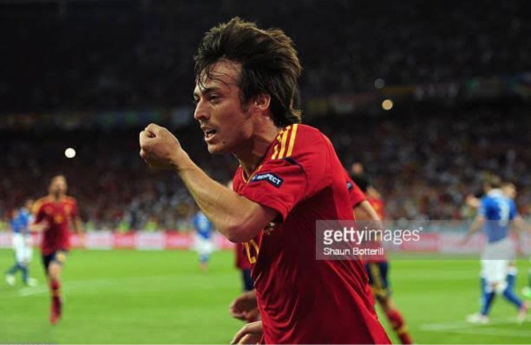 ダビドシルバ　直筆サインアート　スペイン代表　ザ・ダグアウト　証明書付き　新品