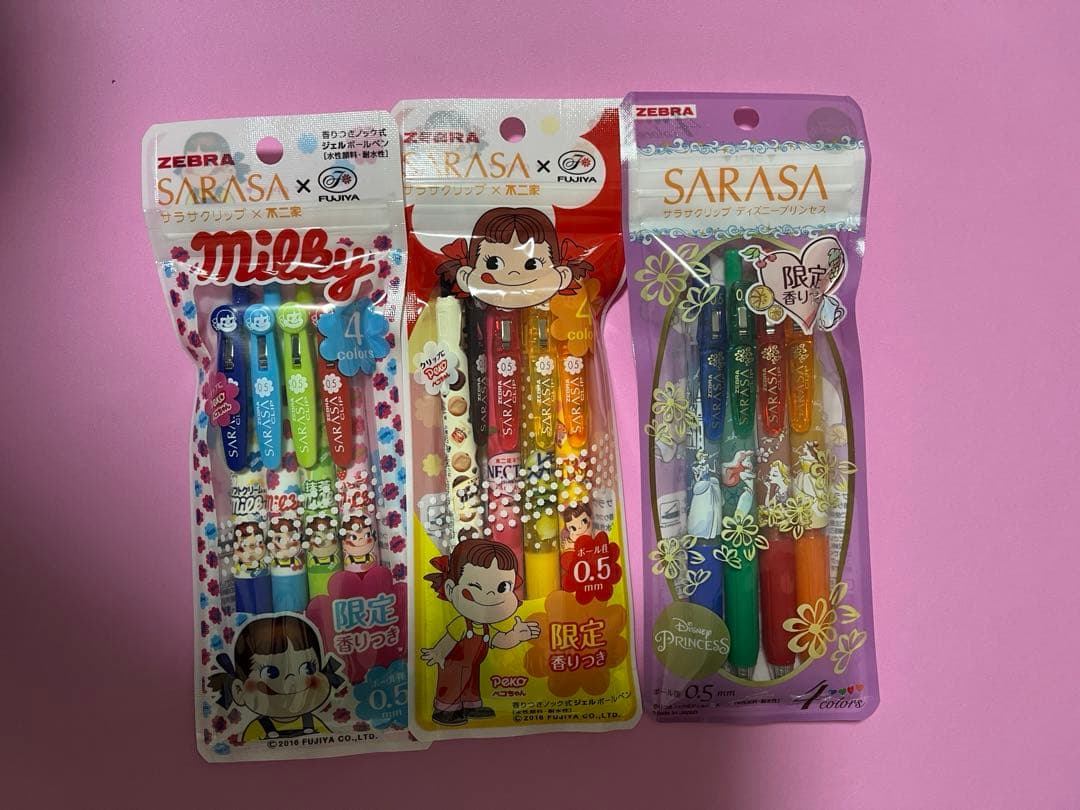 サラサ　sarasa   不二家　ペコちゃん　ディズニー　ボールペン　限定