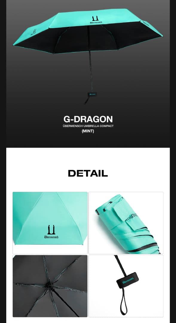 BIGBANG G-DRAGON GD Übermensch 折りたたみ傘