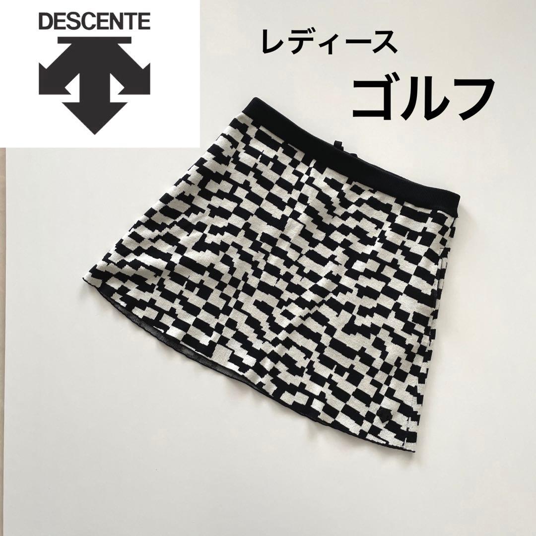 デサント　レディース　ゴルフ　スカート　ブラック