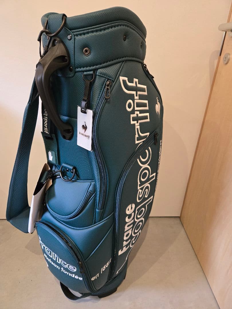 【未使用品】le coq sportif キャディバッグ グリーン 9.5型