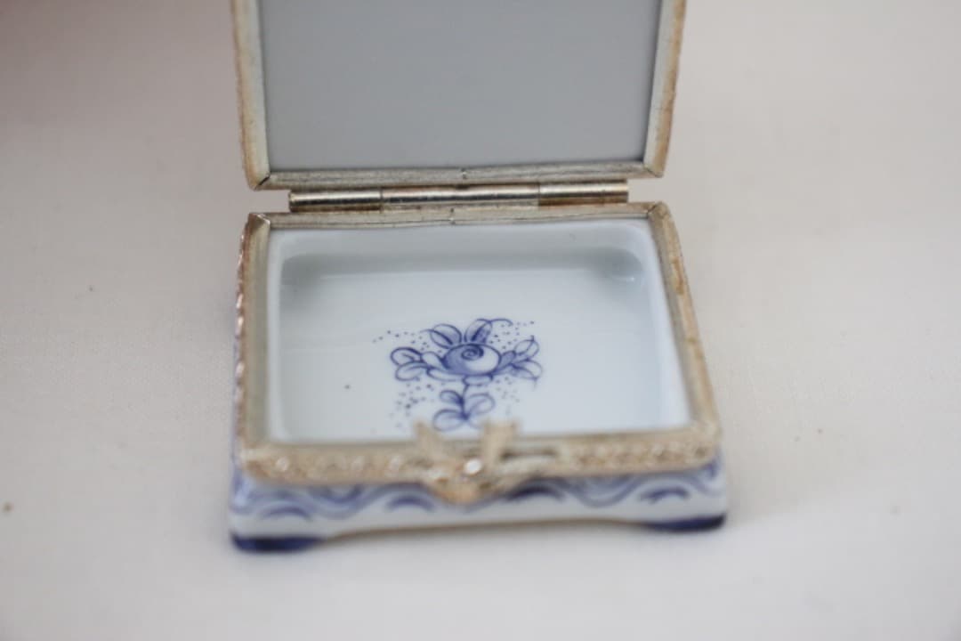 フランス　リモージュボックス　鳥籠　小物入れ　ピルケース