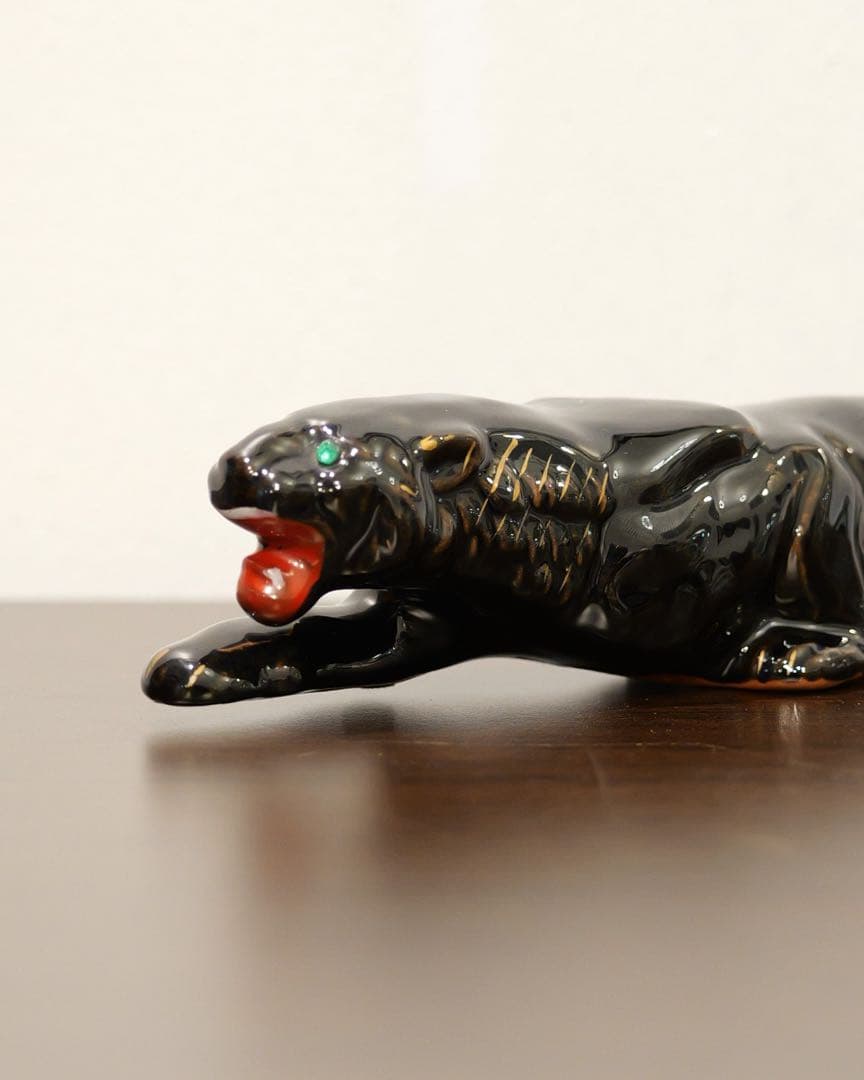 1950'sBLACKPANTHER ブラックパンサー 陶器 置物 オブジェ