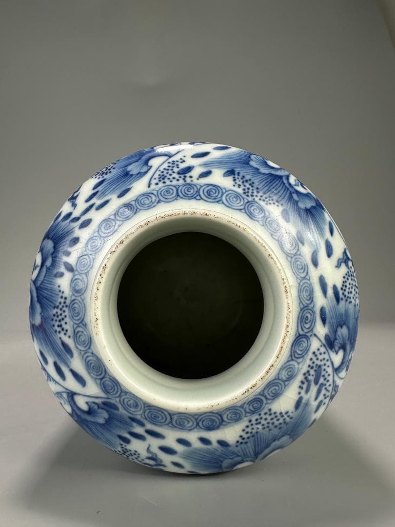 中国美術　煎茶道具　茶器　青花花卉文茶壺　染付茶入　時代　古物　唐物