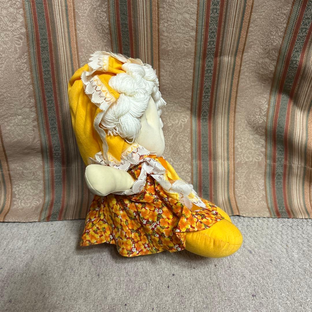 昭和 レトロ ぬいぐるみ 女の子 カラフル かわいい ピンク イエロー 3体