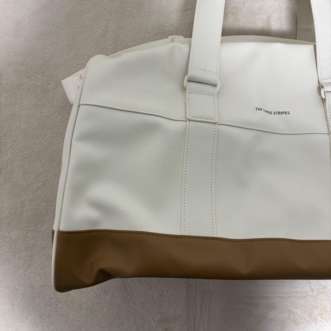 未使用adidas Golfアディダスゴルフ 合成皮革 ボストンバッグ　ベージュ