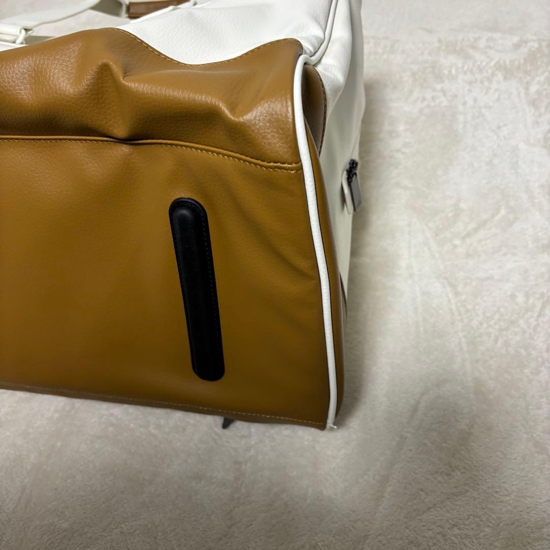 未使用adidas Golfアディダスゴルフ 合成皮革 ボストンバッグ　ベージュ